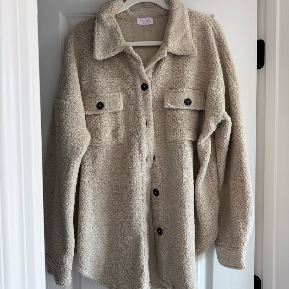 Lily Cream Teddy Jacket, NWOT